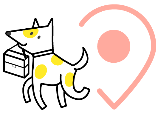 Custard the T4G dog bowing to a heart